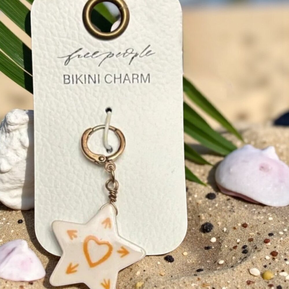 NWT Free People Star Bikini Charm in Yellow Gold